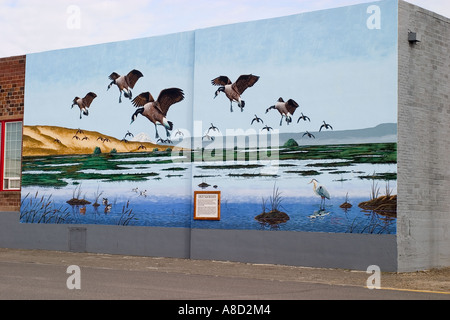 Wall mural in Toppenish Washington a town in central Washington known for is colorful historical murals Stock Photo