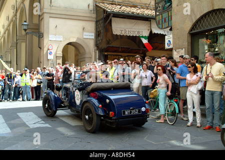 The Mille Miglia 2005 race passing through Florence Tuscany Italy EU Stock Photo