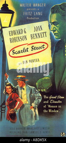 SCARLET STREET - poster for 1945 Universal film with Edward G Robinson and Joan Bennett Stock Photo