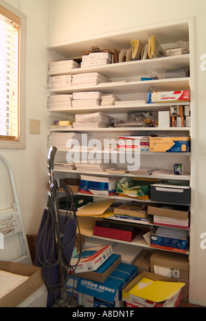an office supplies room Stock Photo