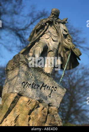 Statue of Victor Hugo, French novelist, Guernsey Stock Photo - Alamy