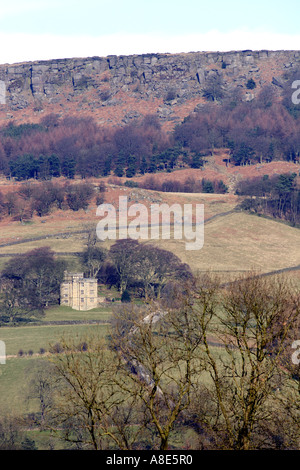 North Lees Hall, nr Hathersage, Peak District, believed to be the inspiration for Thornfield Hall in Bronte's novel Jane Eyre Stock Photo