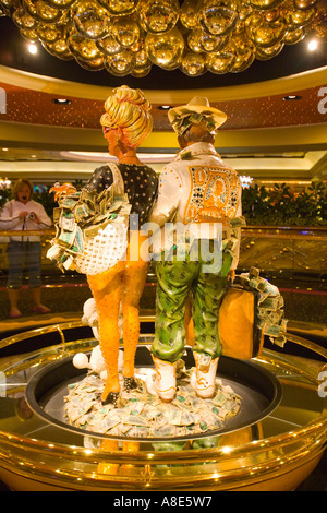 'Las Vegas' - 'Harrah's' Casino-display of ^imaginary lucky winners with money ^stuffed everywhere Stock Photo