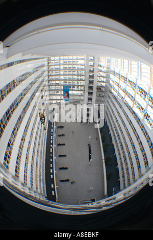 The Interior Atrium within The Hague City Hall Stadhius Den Haag The contemporary housing of the municipal government of The Hag Stock Photo