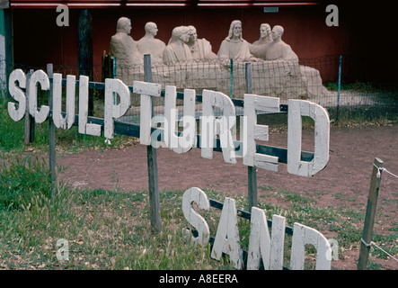 Sculptured Sand, The Last Supper Stock Photo