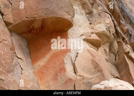 Cueva de las Manos del Rio Pinturas, Cave of the Hands, Patagonia, Province of Santa Cruz, Argentina Stock Photo