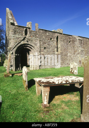 dh  WHITHORN DUMFRIES Whithorn Priory Romanesque doorway pilgramage centre St Ninian church galloway Stock Photo