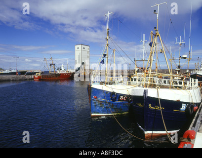 dh  BUCKIE MORAY Fishing boats in harbour Scotland coastal harbours Stock Photo