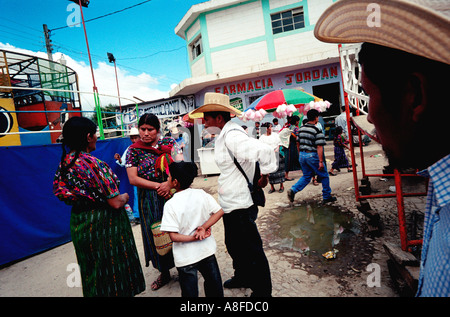 Family meeting in San Martin Jilotepeque Guatemala Day of the patronal Stock Photo