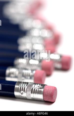 Pencil eraser tips Stock Photo