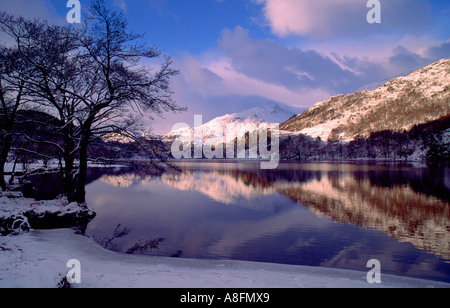Llyn Gwynnant in Winter Stock Photo