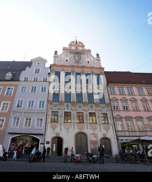 Old townhall in Main square Landsberg am lech Bavaria Germany Stock Photo