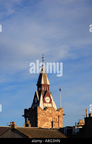 Courthouse clocktower Main St Nairn Invernesshire Highland Scotland Stock Photo