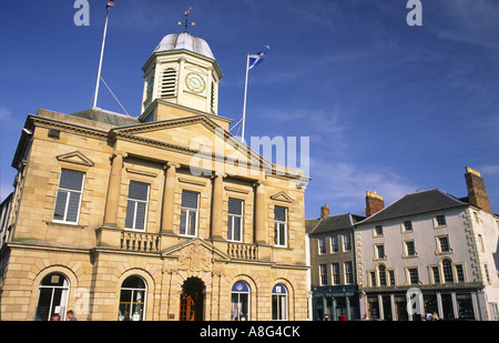 Kelso Square in Kelso town centre looking up to the Town Hall Scottish Borders Scotland UK Stock Photo