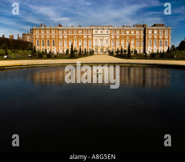 The South Front of Hampton Court Palace,London Borough Of Richmond-Upon -Thames,South West London,england Stock Photo