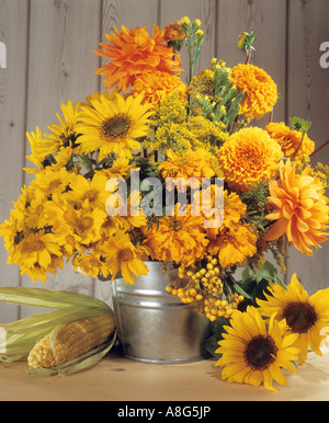 bouquet with different flowers Stock Photo