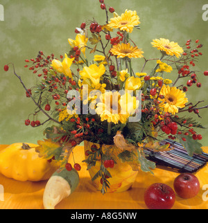 bouquet with gerberas , freesias , Stock Photo