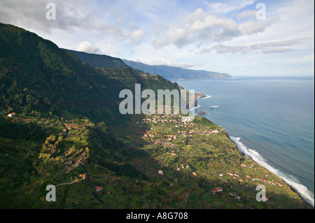 View over Arco de Sao Jorge from Ponta Delgada, Madeira, Europe Stock Photo