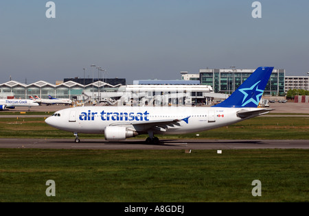 Air Transat Airbus A310 Taking Off From Manchester Airport On A Flight 