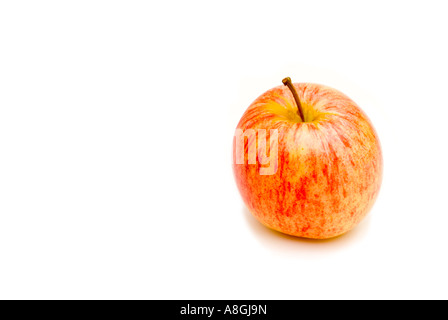 Royal gala apple isolated on white food fruit concept. Stock Photo