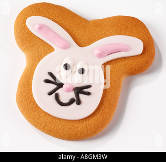 EASTER BUNNY GINGERBREAD BISCUITS Stock Photo