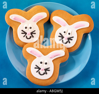 EASTER BUNNY GINGERBREAD BISCUITS Stock Photo