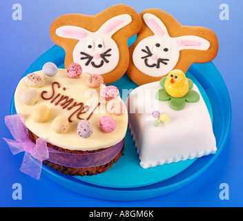 SELECTION OF EASTER CAKES Stock Photo