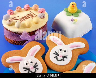 SELECTION OF EASTER CAKES Stock Photo