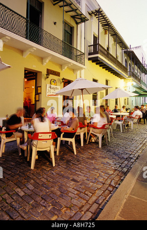 OUTDOOR CAFE CALLE DEL CRISTO OLD TOWN SAN JUAN PUERTO RICO Stock Photo ...