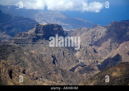 Cran Canaria mountains by Tejeda Berglandschaften bei Tejeda Stock Photo