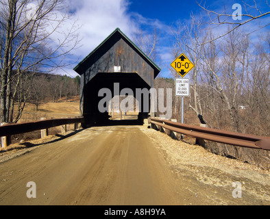 Bowers or Brownsville Covered Bridge Located in Brownsville Vermont USA  North America US Northeast VT new england vt Stock Photo