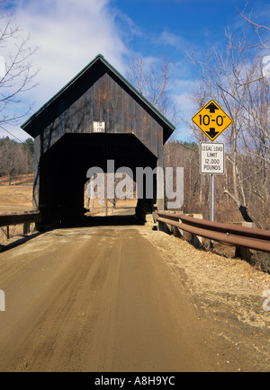 Bowers or Brownsville Covered Bridge Located in Brownsville Vermont USA  North America US Northeast VT new england vt Stock Photo