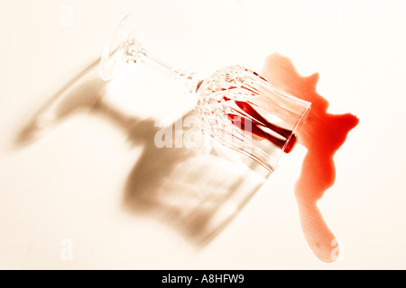 Broken wine glass Stock Photo