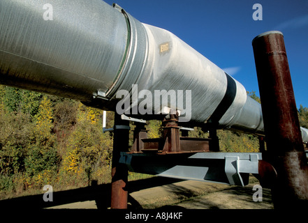 Alaska trans alaska oil pipeline Stock Photo