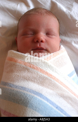 Swaddled Newborn Stock Photo