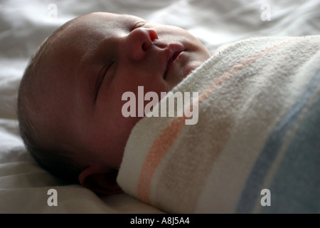 Swaddled Newborn Stock Photo