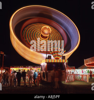 Fairground ride at night time Stock Photo