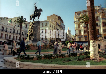 View of the place Emir Abdelkader in Algiers Algeria 2000 Stock Photo