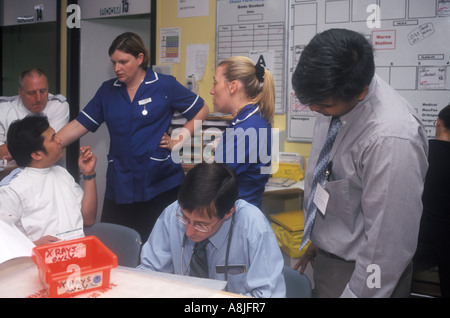 Medical staff at Chase Farm Hospital Accident and Emergency Unit, Enfield, UK. Stock Photo