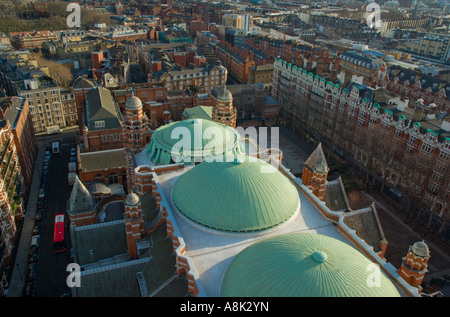 UK england london victoria westminster cathedral domes from above Stock Photo