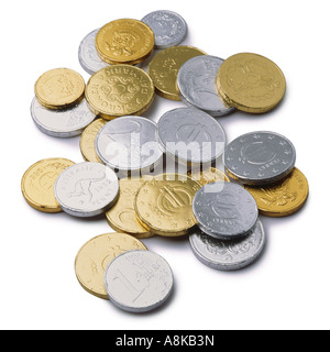 Chocolate coins Stock Photo