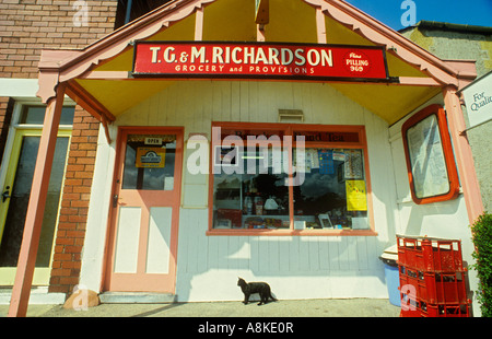 VILLAGE LOCAL SHOP Traditional local provisions store cornershop in Pilling village Lancashire UK Stock Photo