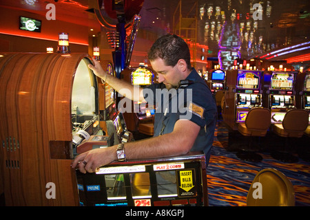 Slot Machine Technician Stock Photo
