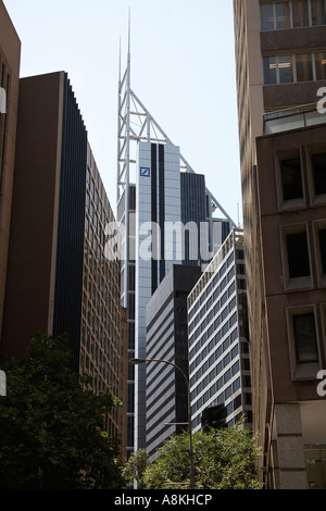 Deutsche Bank tall modern commercial office skyscraper building in city centre Sydney New South Wales NSW Australia Stock Photo