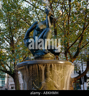 Bronze Statue Fountain In Sloane Square London England UK Europe Stock Photo