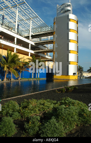 Exterior of Centro Comercial El Muelle shopping centre in the city of Las Palmas capital of Gran Canaria island one of Spain’s Canary Islands Stock Photo