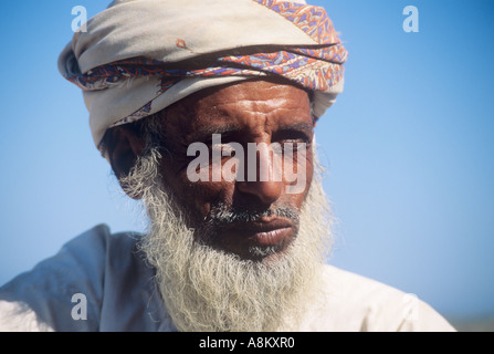 Portrait of an Arabian Sea fisherman, Oman 1980 Stock Photo