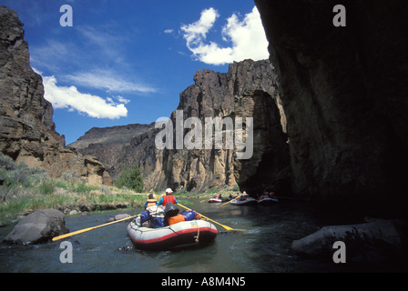 USA IDAHO OWYHEE CANYONLANDS Rafting in Bruneau River Canyon Stock Photo