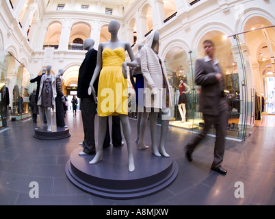 Interior of refurbished old GPO General Post Office building now fashion shopping arcade in Melbourne Australia 2007 Stock Photo