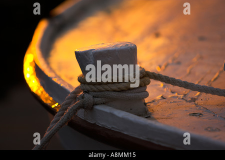 Old boat and ropes Stock Photo